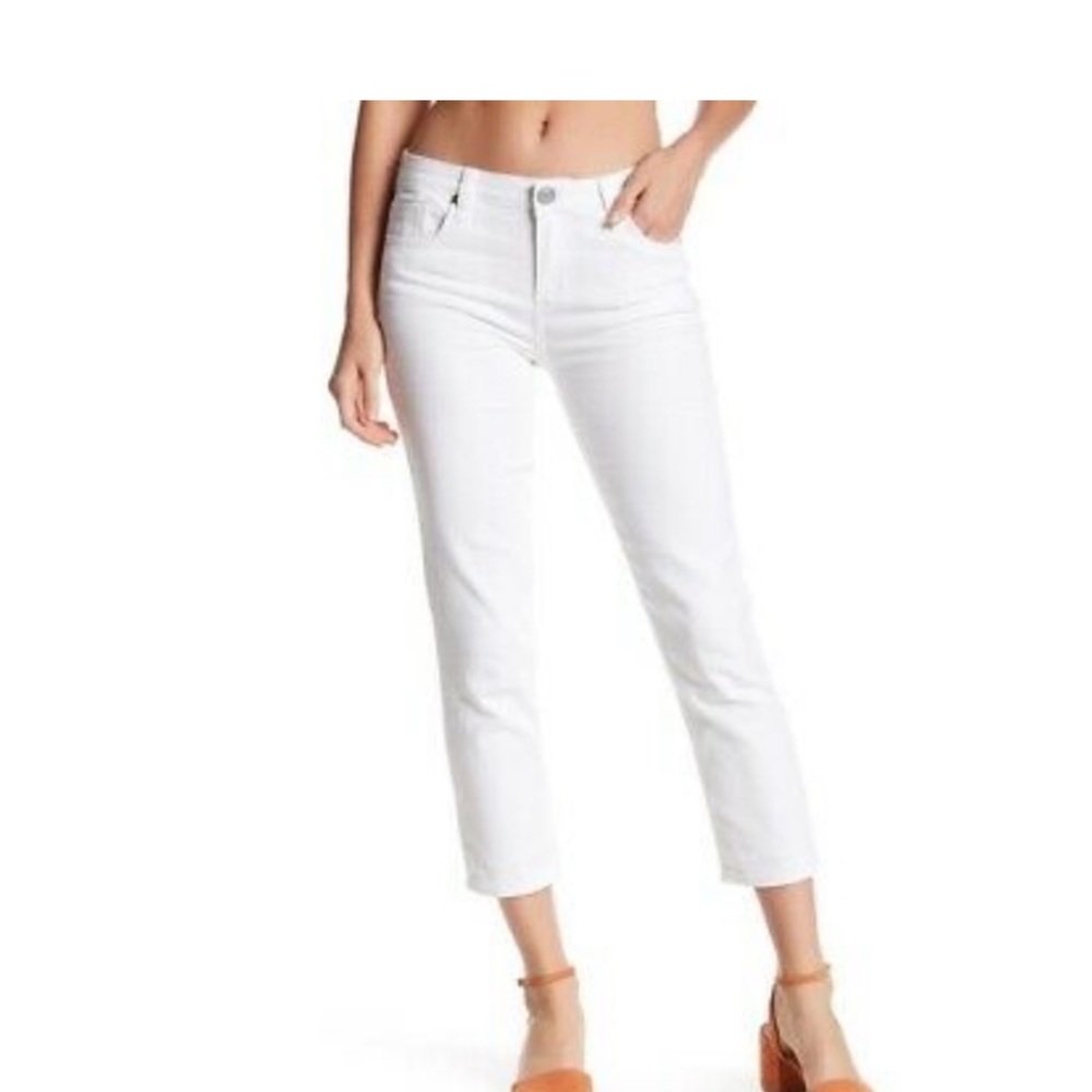 Kut from the Kloth White Bardot Skinny Crop